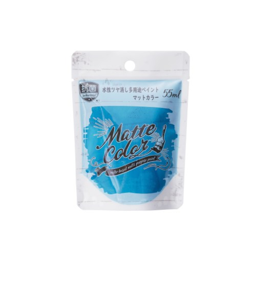 アサヒペン　水性　多用途ペイント　マットカラー　ピーコックブルー　55mL
