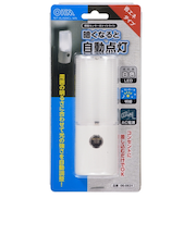オーム電機　LEDナイトライト　明暗センサー　白色LED　NIT-ALA6MCL-WN