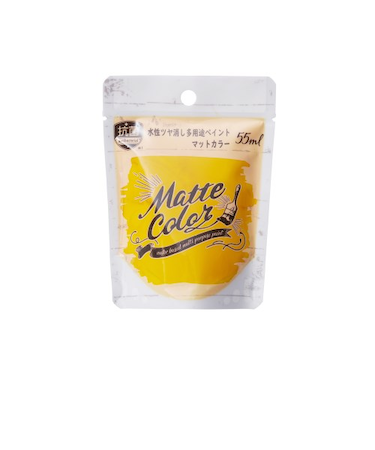 アサヒペン　水性　多用途ペイント　マットカラー　サンライトイエロー　55mL