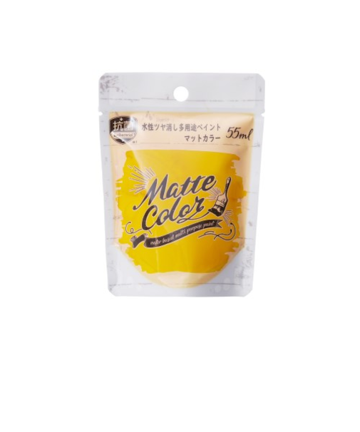 アサヒペン　水性　多用途ペイント　マットカラー　サンライトイエロー　55mL
