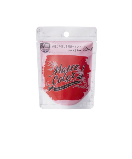 アサヒペン　水性　多用途ペイント　マットカラー　カーディナルレッド　55mL