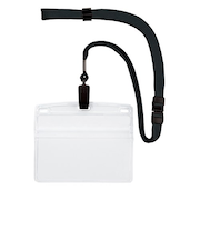 オープン　吊り下げ名札　ヨコ特大　10枚入　NL－21－BK　ブラック