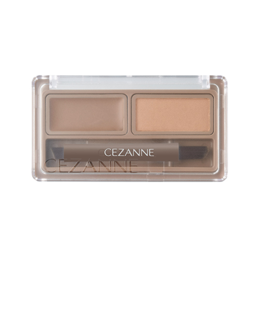 セザンヌ（CEZANNE）　アイブロウワックス＆パウダー　W1　ライトブラウン
