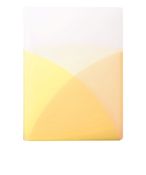 プラス（PLUS）　Pasty　2穴ワンタッチスライドファイル　レモンイエロー