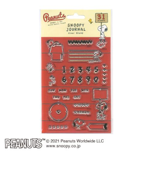 こどものかお　スヌーピークリアスタンプシート　2209－001　スヌーピージャーナル