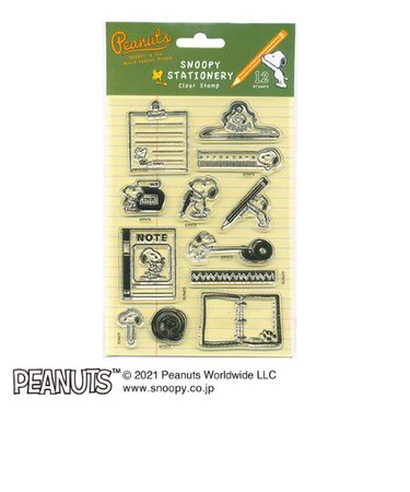 こどものかお　スヌーピークリアスタンプシート　2209－002　スヌーピーステーショナリー
