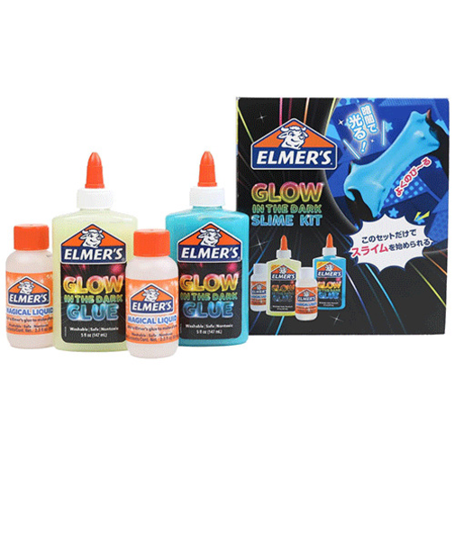 エルマーズ（ELMER’S）　グロウインザダーク　スライムキット　4点セット