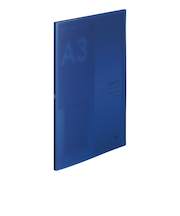 リヒトラブ（LIHIT　LAB.）　soeru　クリヤーブック　A3S　20ポケット　N8133－11　インディゴブルー