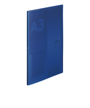 リヒトラブ（LIHIT　LAB.）　soeru　クリヤーブック　A3S　20ポケット　N8133－11　インディゴブルー