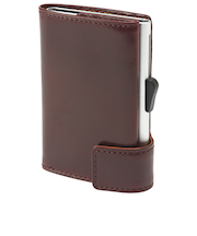 ゴルベ（GORBE）　レザーアルミニウムカードホルダー　バーガンディ