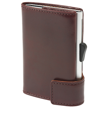 ゴルベ（GORBE）　レザーアルミニウムカードホルダー　バーガンディ