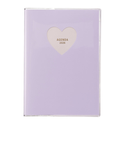 【2025年10月始まり】　マークス（MARK'S）　ホール　ハート　B6　マンスリーブロック　26ADR-CMF01-PL　パープル　月曜始まり