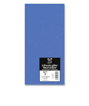クレールフォンテーヌ（Clairefontaine）　グリッター薄葉紙　cf20910－DB　ブルー　6枚入