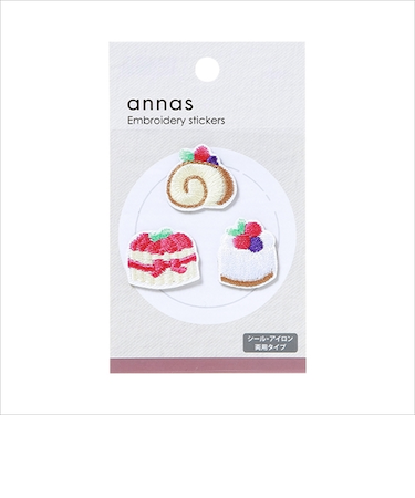 学研ステイフル　アンナス（annas）　刺繍ワッペンシール　AM06068　スイーツ