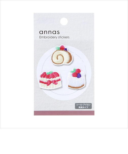 学研ステイフル　アンナス（annas）　刺繍ワッペンシール　AM06068　スイーツ