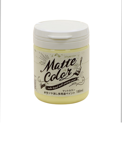 アサヒペン　水性　多用途ペイント　マットカラー　イエロークリーム　180mL