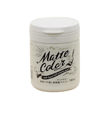 アサヒペン　水性　多用途ペイント　マットカラー　アイボリーホワイト　180mL