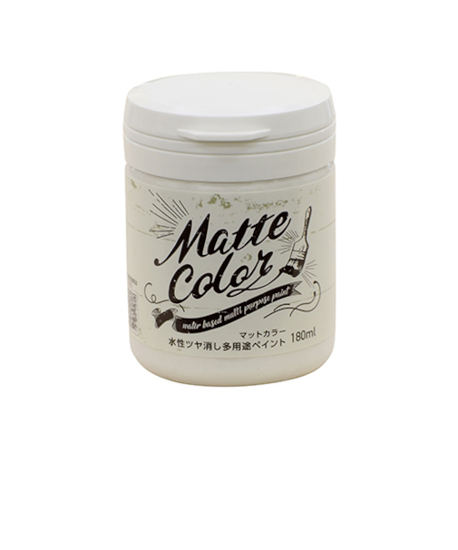アサヒペン　水性　多用途ペイント　マットカラー　アイボリーホワイト　180mL