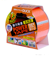 アサヒペン　DUCK　強力粘着　多用途　パワーテープ　蛍光オレンジ