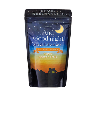 ビューウェル（Beauwell）　アンドグッドナイト　ゆったりバスソルトL　リラックスオレンジ　560g