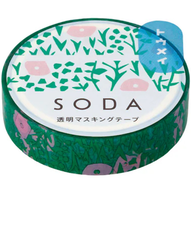 キングジム（KING　JIM）　ソーダ（SODA）　透明マスキングテープ　CMT10－009　プランツ