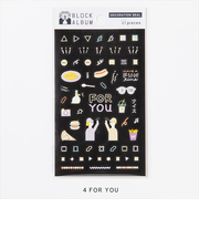 いろは出版　ブロックアルバム（BLOCK　ALBUM）　デコレーションシール　FOR　YOU