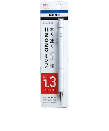 トンボ鉛筆（Tombow）　シャープペンシル　モノワーク（MONO　work）　1.3mm　DPB－151C　ホワイト