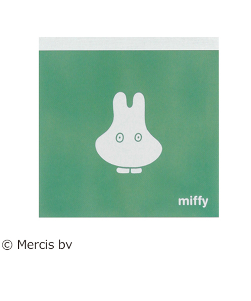グリーンフラッシュ（GreenFlash）　ミッフィー（miffy）　メモパッド・スクエア　BM－140　obake