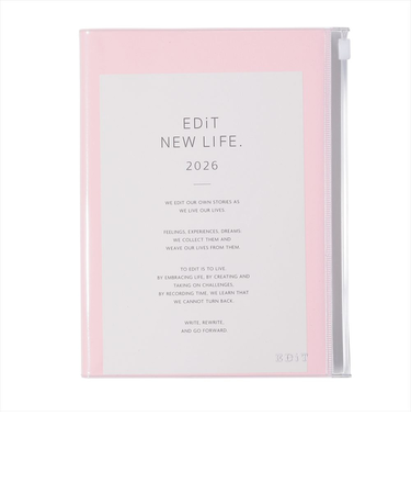 【2025年12月始まり】　マークス（MARK'S）　エディット（EDiT)　クリアポケット　A5スリム　ウィークリーバーチカル　26WDR-ETH03-PK　