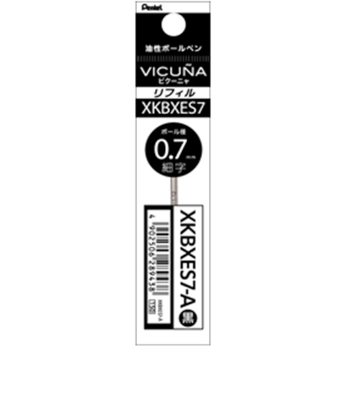 ぺんてる（Pentel）　油性ボールペン替芯（ビクーニャインキ）　0.7mm　XKBXES7-A　黒
