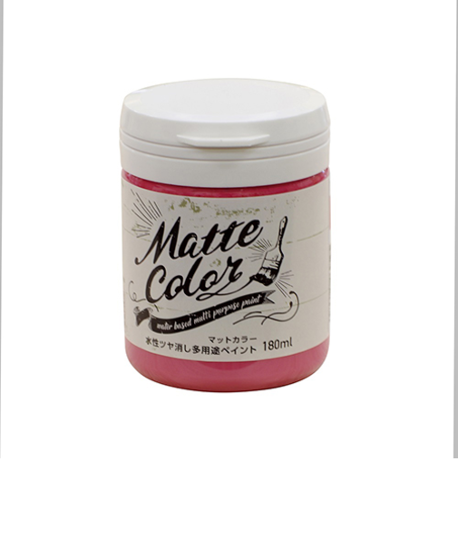 アサヒペン　水性　多用途ペイント　マットカラー　チェリーピンク　180mL