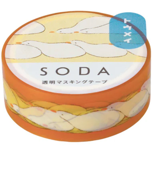 キングジム（KING　JIM）　ソーダ（SODA）　透明マスキングテープ　CMT15－018　ヒナタボッコ