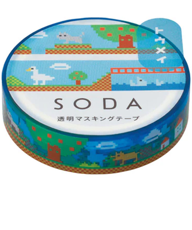キングジム（KING　JIM）　ソーダ（SODA）　透明マスキングテープ　CMT10－010　ドット
