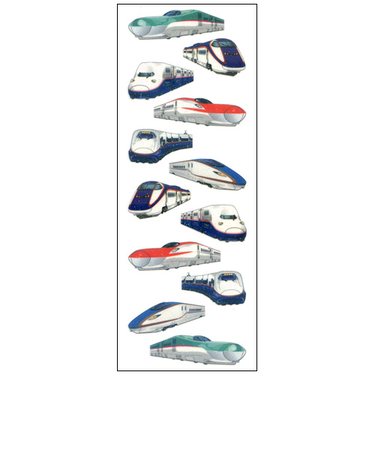 オクヤマ　ラメ入りシール　NR508　JR東日本　新幹線12体