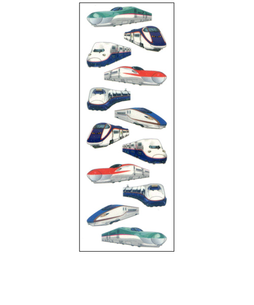 オクヤマ　ラメ入りシール　NR508　JR東日本　新幹線12体