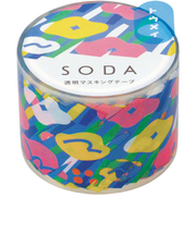 キングジム（KING　JIM）　ソーダ（SODA）　透明マスキングテープ　CMT30－019　ハナバタケ