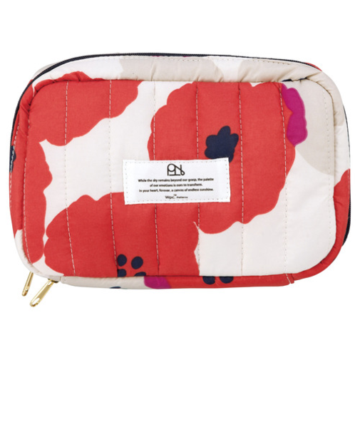 ダブリュピーシー（Wpc.）　キルティングガジェットポーチ　ピオニレッド