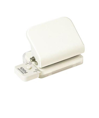 ソニック（sonic）　ルーズリーフパンチ　6穴式　コンパクト　SP－8701－W　ホワイト