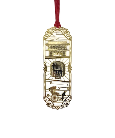 東洋精密工業　金のしおり和柄　D011　雷門と人力車