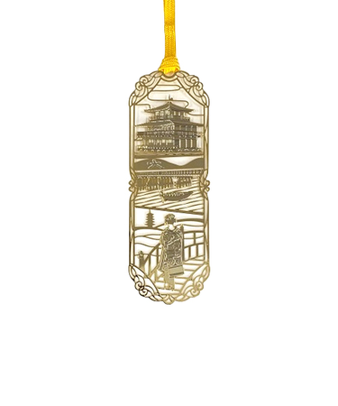 東洋精密工業　金のしおり和柄　D012　金閣寺と舞妓