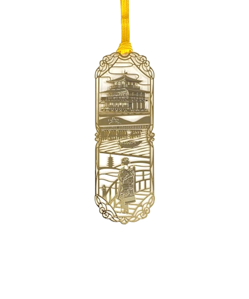 東洋精密工業　金のしおり和柄　D012　金閣寺と舞妓