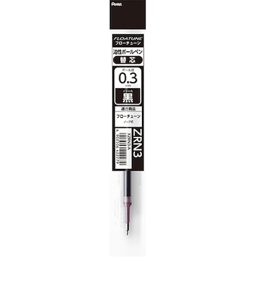 ぺんてる（Pentel）　フローチューン（FLOATUNE）替芯　0.3mm　XZRN3-A　黒