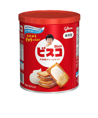 グリコ　ビスコ　保存缶　30枚入り