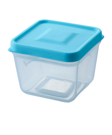 スマイルキッズ　ふたがトングになる保存容器　ATN-01MB　ミントブルー