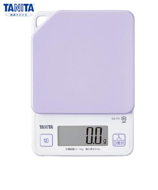 タニタ　デジタルクッキングスケール　1kg　ブルーベリーパープル　KJ－114PU