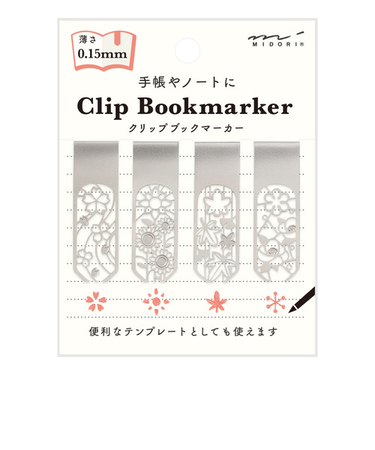 ミドリ（MIDORI）　ブックマーカー　クリップ　43406006　花柄A