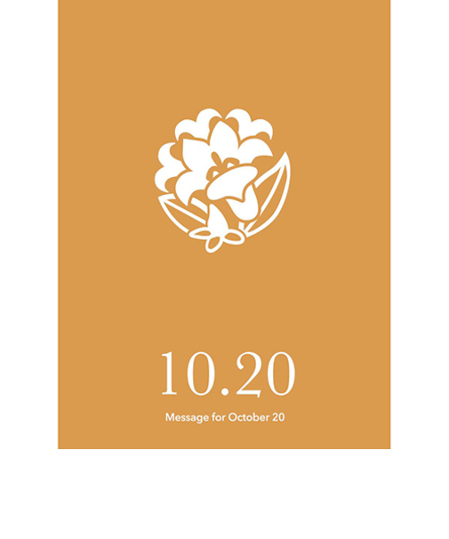 草紙堂　花結びメッセージカード　10月20日