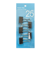 ダブルクリップ　中　25mm　ブラック　5個