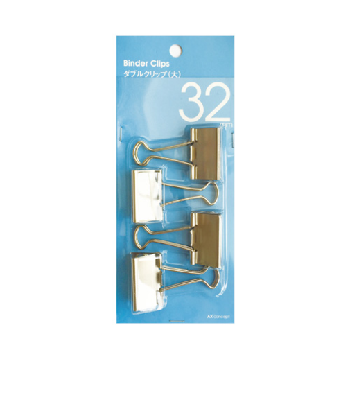 Wクリップ　大　シルバー　4個入