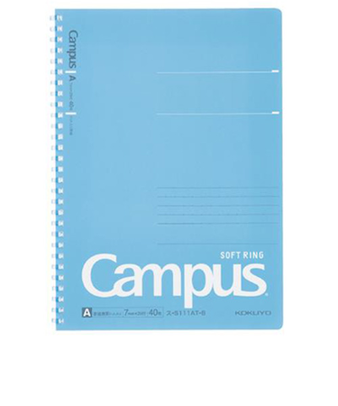 コクヨ（KOKUYO）　キャンパス　ソフトリングノート（ドット入り罫線）　ス-S111AT-B　ブルー